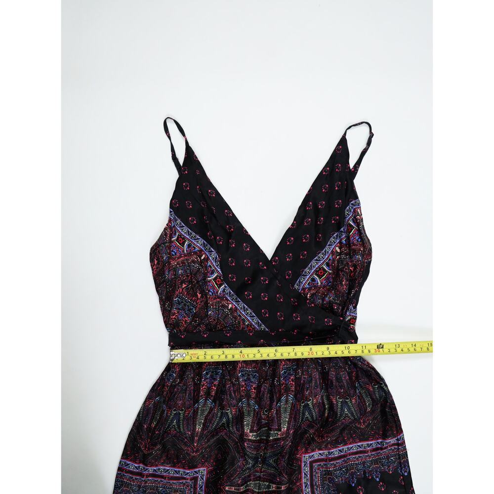 Free People Boho Coastal Wide Leg Jumpsuit Tie Waist Printed Festival Romper - Picture 13 of 16